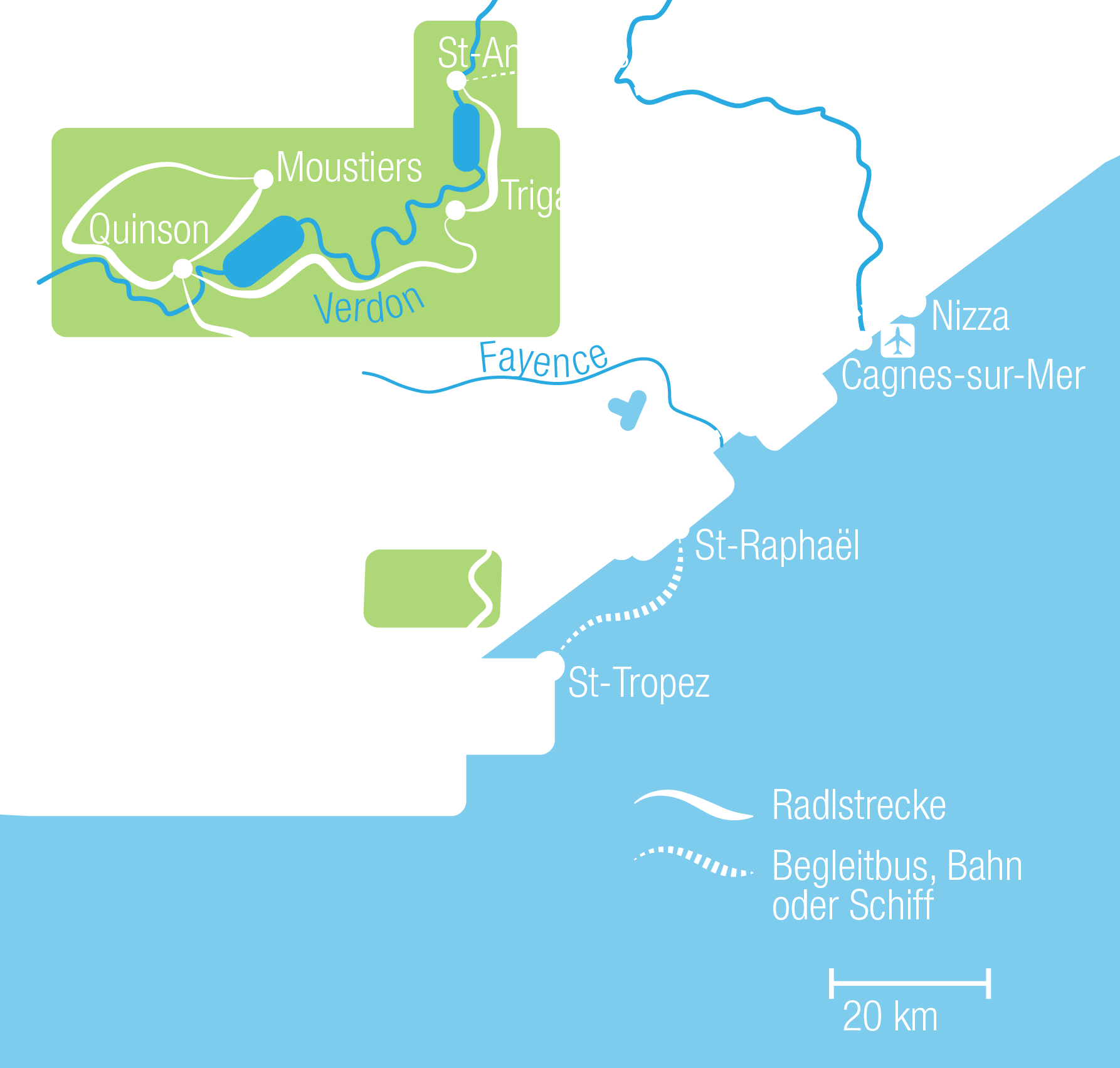 Provence und Côte d‘Azur Karte